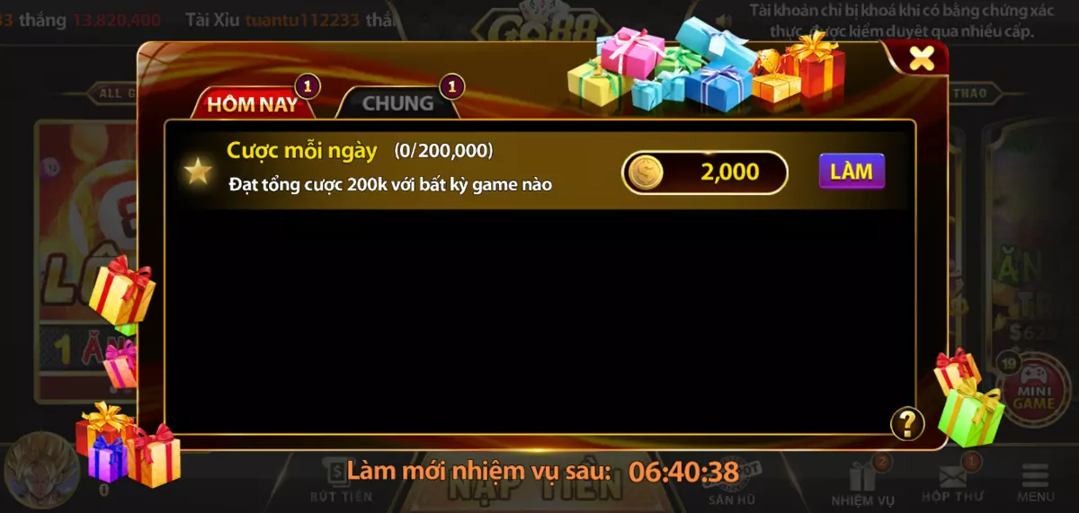 Sự kiện và khuyến mãi hấp dẫn chưa từng có tại Go88 APK