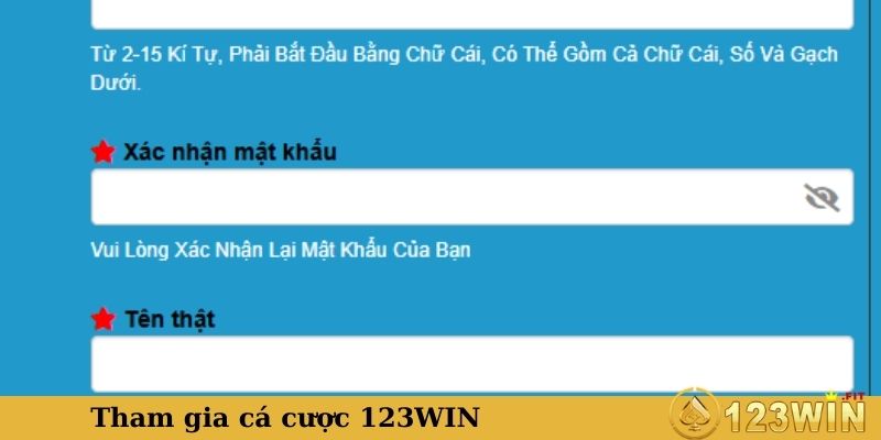 Tham gia cá cược 123WIN siêu dễ cho tân thủ