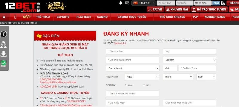 Đánh giá tổng thể về toàn bộ các trải nghiệm tại nhà cái 12Bet