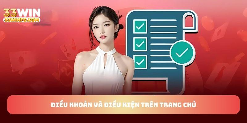 Điều khoản và điều kiện được xây dựng phong phú, chuyên nghiệp ở 33win