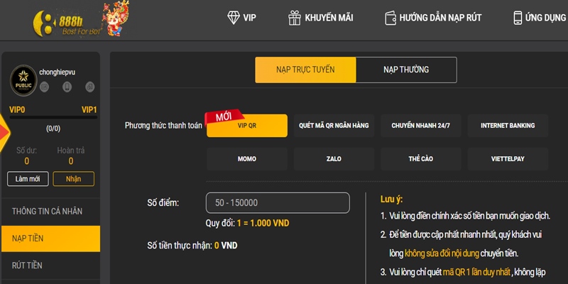 Hỗ trợ giao dịch trực tuyến liên kết nhiều ngân hàng uy tín