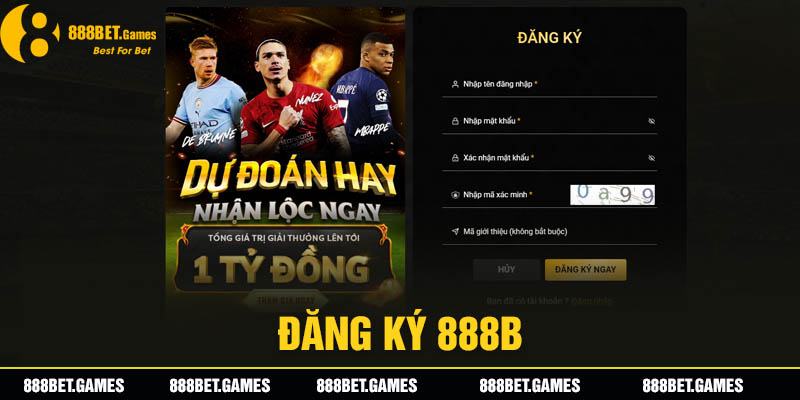 Cách đăng ký tài khoản cá cược 888B