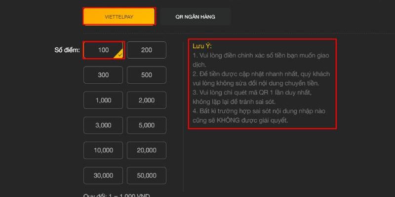 Hướng dẫn nạp tiền vào tài khoản 888B trong vài phút