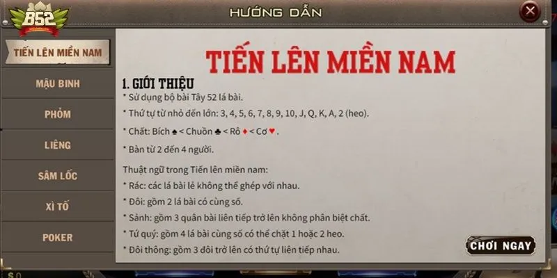 Giới thiệu sơ qua về tựa game bài Giới thiệu sơ qua về tựa game bài