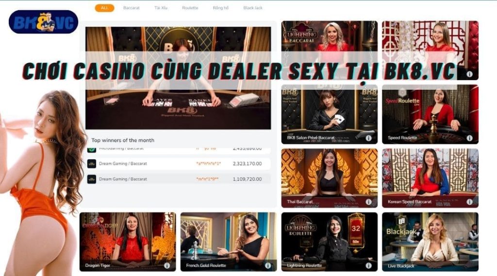 BK8 Casino - Sòng Bài Trực Tuyến Thượng Lưu Siêu Hot 6 - BK8 VC Chơi cùng dealer xinh đẹp tại BK8