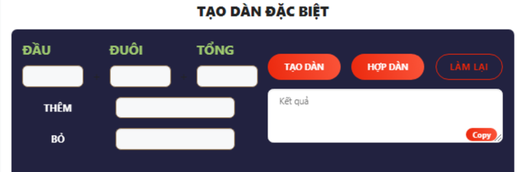 Tạo Dàn Đề 8 - BK8 VC tao dan de 2 - BK8 VC