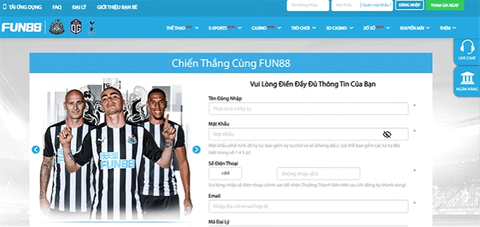 Đăng nhập tài khoản 1 Điều kiện khi đăng nhập Fun88