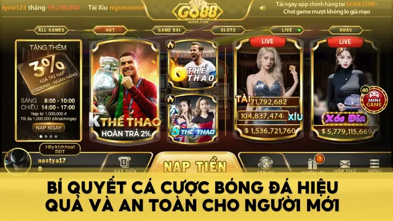 Bí quyết cá cược bóng đá hiệu quả và an toàn cho người mới