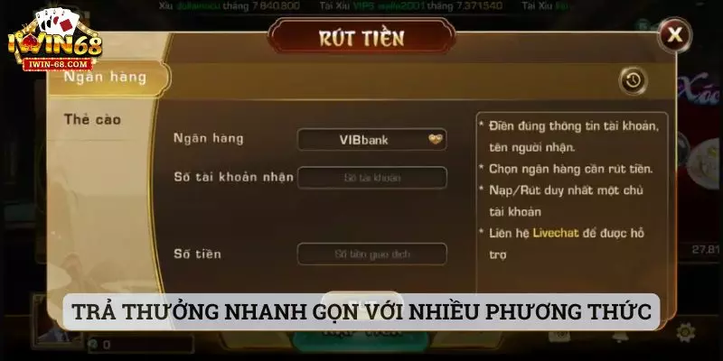 Trang chủ 21 Trả thưởng nhanh gọn với nhiều phương thức
