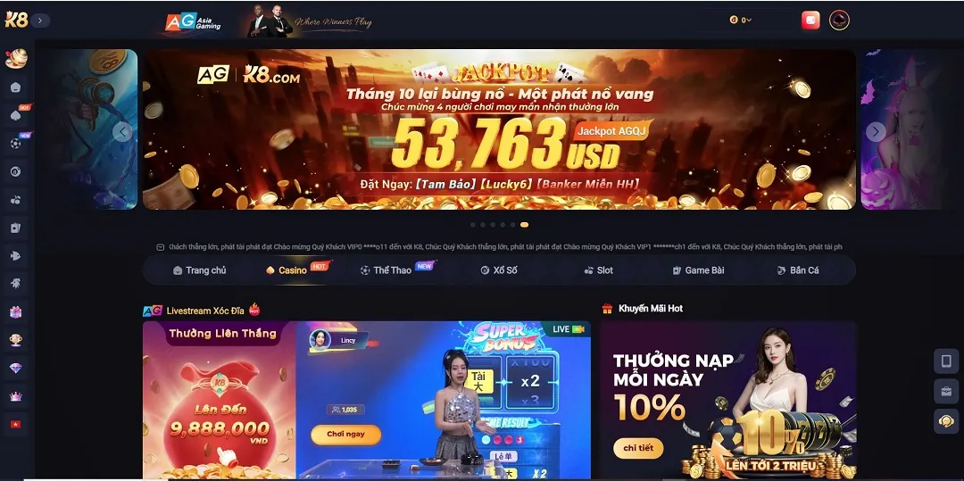 K8 Casino - k8.yoga Giao diện K8 Casino được thiết kế thân thiện với người dùng
