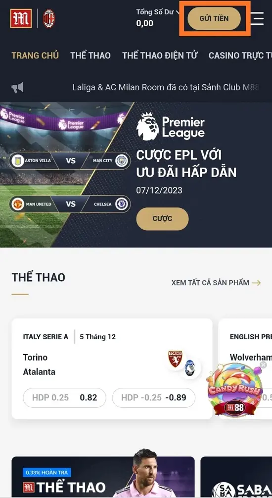 đăng nhập M88 nạp tiền