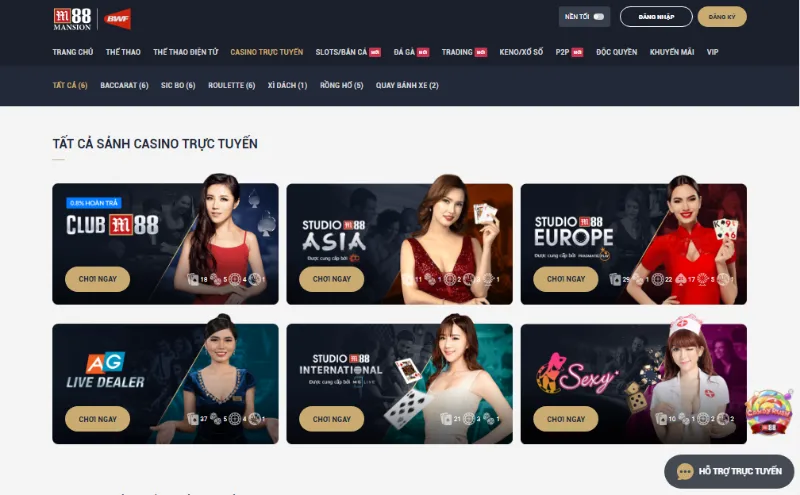 M88 Live casino