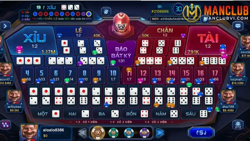 Sảnh Sicbo tại Manclub 