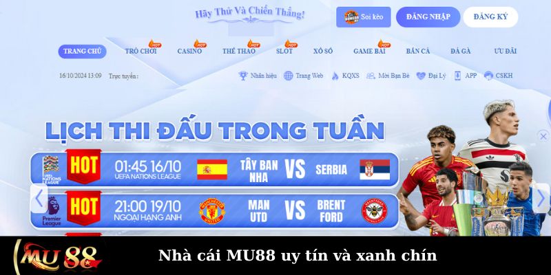Nhà cái MU88 uy tín và xanh chín