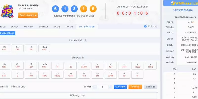 Dựa vào kết quả giải đặc biệt