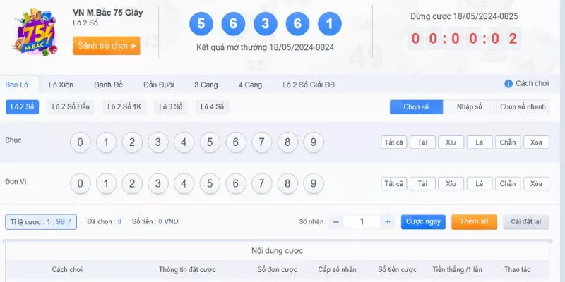 Tính thưởng lô số đề miền Bắc đơn giản
