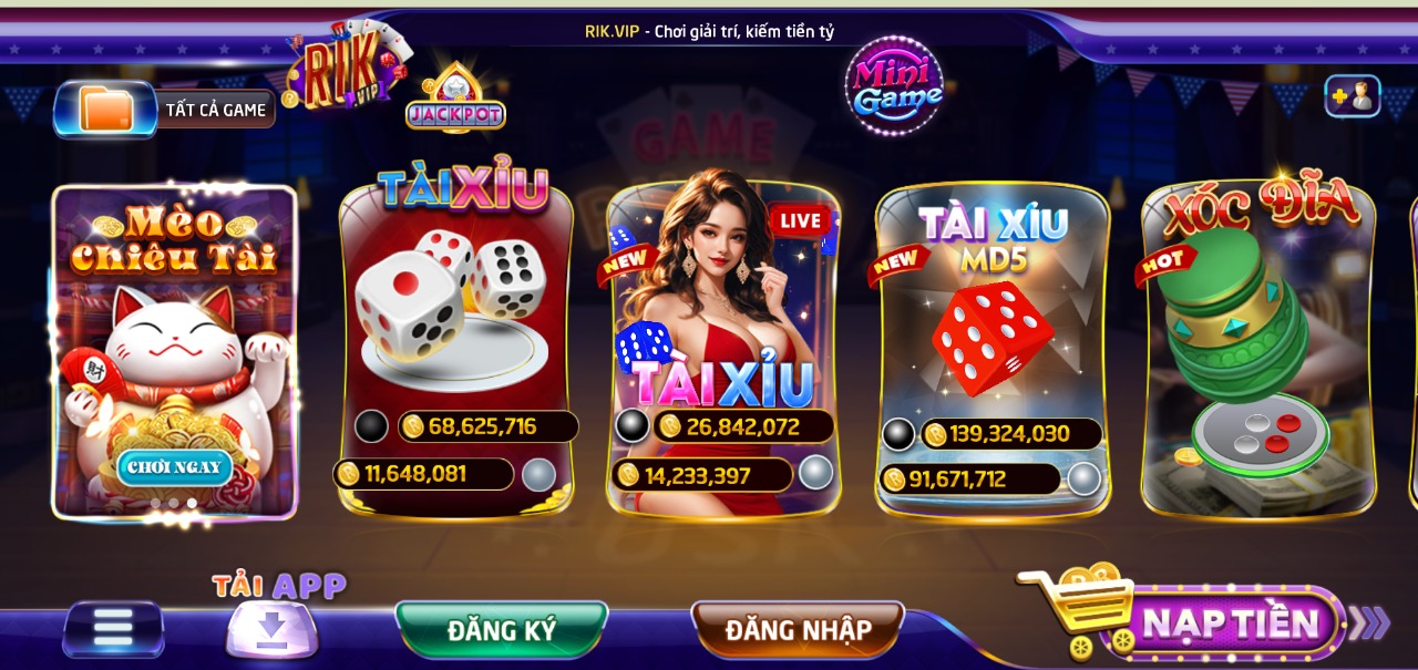Khám Phá Thế Giới Game Đổi Thưởng Đỉnh Cao Tại Rikvip