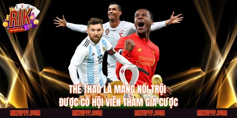 Thể thao là mảng nổi trội được có hội viên tham gia cược