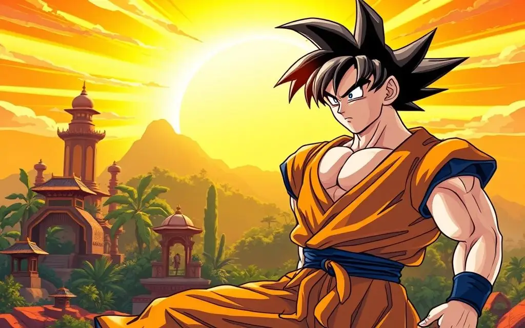 Nhân vật Goku trên nền tảng Game dragonball Sunwin
