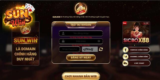 Sunwin 🎖️ Link Tải Sunwin Chính Chủ Mới Nhất Không Chặn 18 Chia sẻ 3 thao tác đăng ký dễ dàng tại cổng game SUNWIN