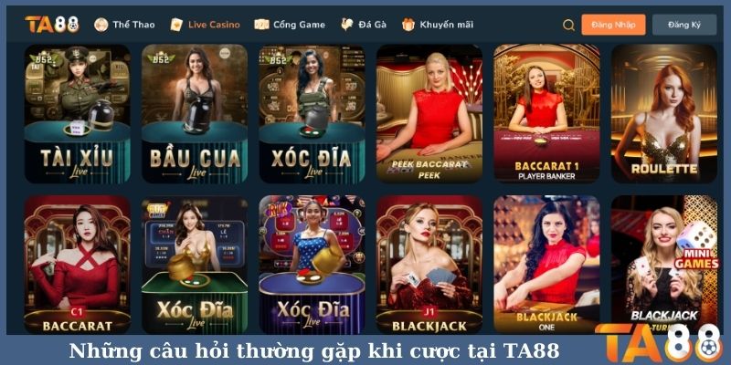 Những câu hỏi thường gặp khi cược tại TA88