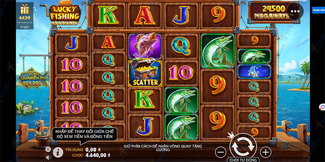 Giao diện của Lucky Fishing Megaways cực kì đẹp mắt