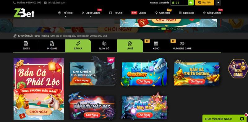 6 cổng game bắn cá