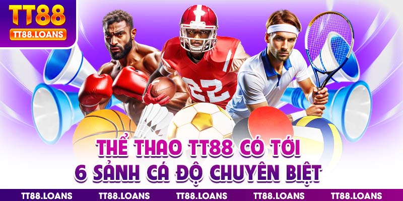 Thể thao TT88 có tới 6 sảnh cá độ chuyên biệt