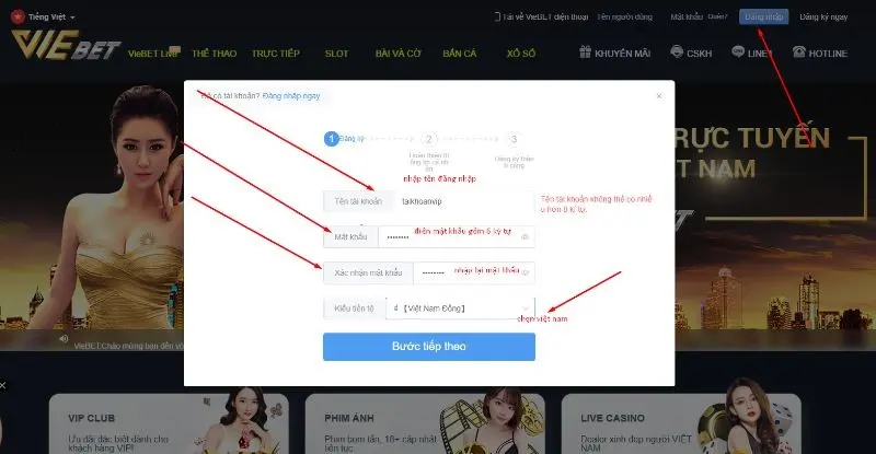 Hướng dẫn đăng ký nhà cái với 3 bước tinh gọn