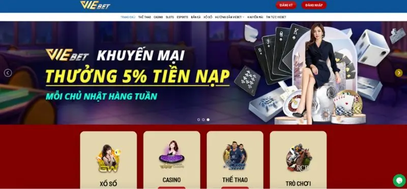 Khuyến mãi xanh chín quy tụ tại trang web VIEBET