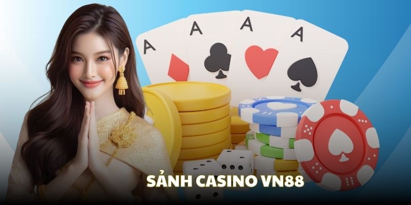 Sảnh Casino VN88 xây dựng theo lối thực tế