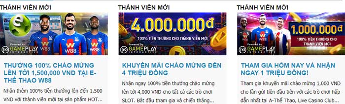 Khuyến Mãi Chào Mừng Tại Nhà Cái W88