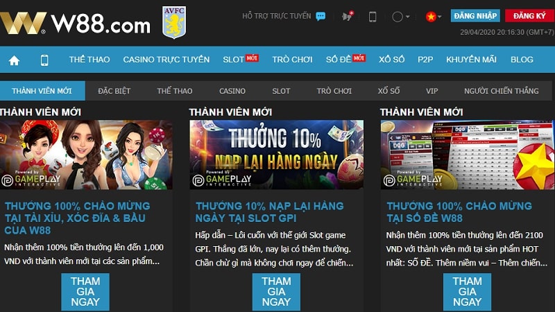 Khuyến mãi, hoàn trả tiền thưởng và giải đấu lớn tại w88w981