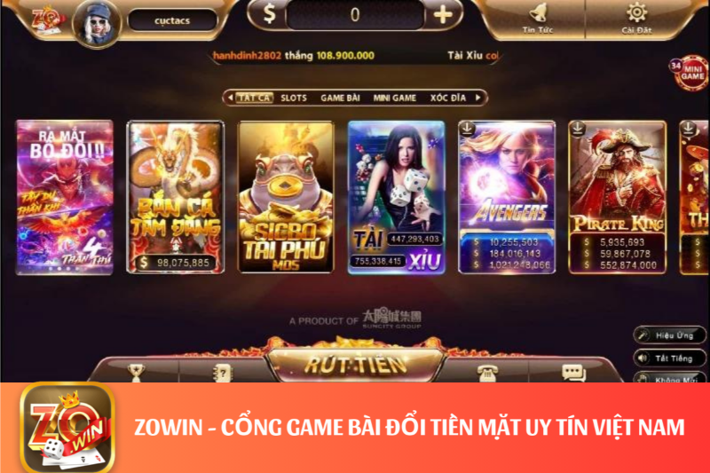 sản phẩm cá cược Zowin